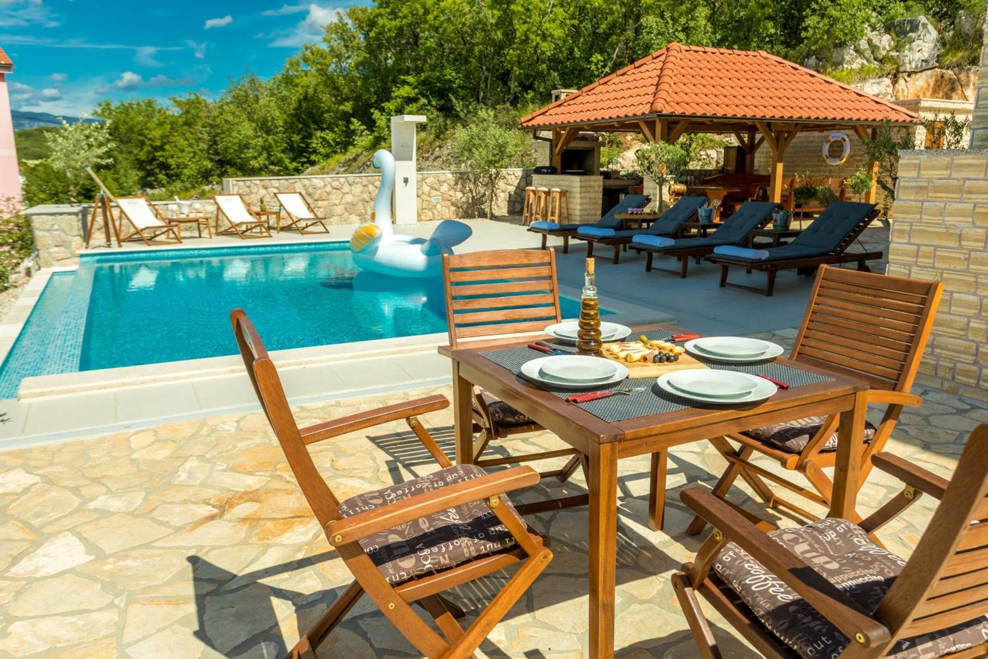 Luxury Villa Allen With Pool Klimno Δωμάτιο φωτογραφία
